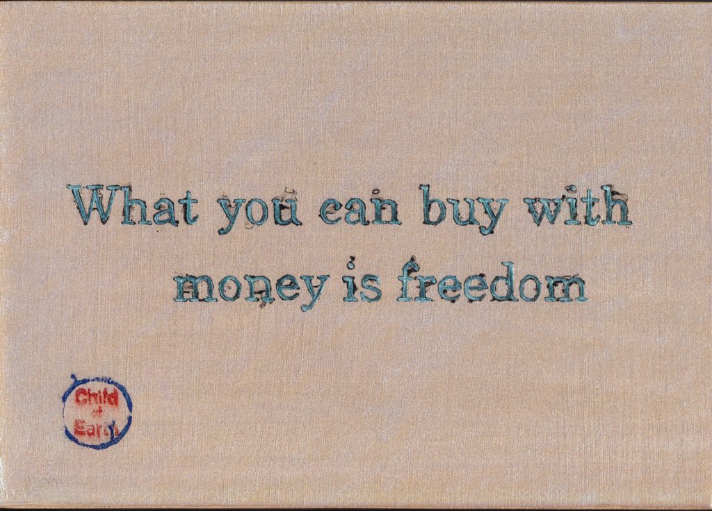 money is freedom quote artwork financial freedom life choices painting